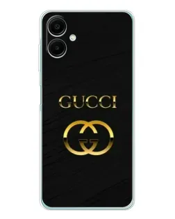 Чехол для Samsung Galaxy A07 с картинкой «Золотой логотип Gucci»