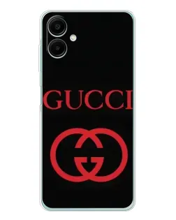 Чехол для Samsung Galaxy A07 с картинкой «Gucci — красный логотип»