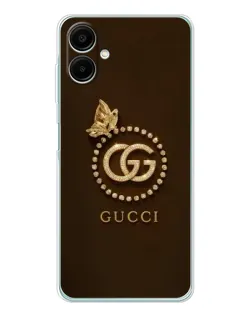 Чехол для Samsung Galaxy A07 с картинкой «Gucci — золотая бабочка»