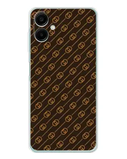 Чехол для Samsung Galaxy A07 с картинкой «Gucci — золотые диагонали»