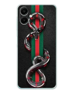 Чехол для Samsung Galaxy A07 с картинкой «Gucci — змея на полосе»