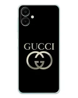 Чехол для Samsung Galaxy A07 с картинкой «Gucci — золото на черном»