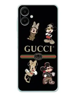 Чехол для Samsung Galaxy A07 с картинкой «Gucci — герои Disney и монограмма»
