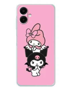 Чехол для Samsung Galaxy A07 с картинкой «Трио My Melody и Kuromi» Чехол для Samsung Galaxy A07 с картинкой «Трио My Melody и Kuromi»