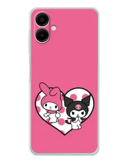 Чехол для Samsung Galaxy A07 с картинкой «Kuromi и My Melody» Чехол для Samsung Galaxy A07 с картинкой «Kuromi и My Melody»