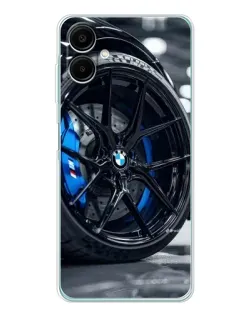 Чехол для Samsung Galaxy A07 с картинкой «Колесо BMW вблизи»