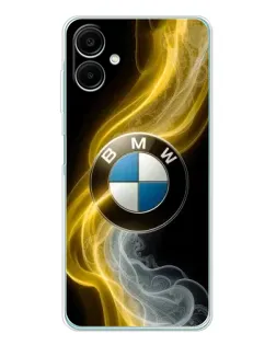 Чехол для Samsung Galaxy A07 с картинкой «Золотистый дым BMW»