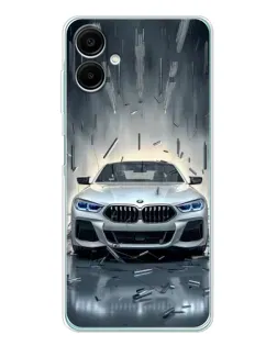 Чехол для Samsung Galaxy A07 с картинкой «BMW в свете фар»
