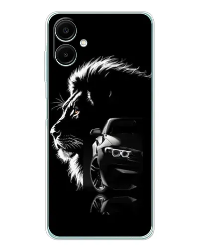 Чехол для Samsung Galaxy A07 с картинкой «BMW и лев» Чехол для Samsung Galaxy A07 с картинкой «BMW и лев»