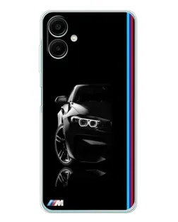 Чехол для Samsung Galaxy A07 с картинкой «Силуэт BMW в темноте»