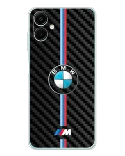 Чехол для Samsung Galaxy A07 с картинкой «Эмблема BMW и карбон»