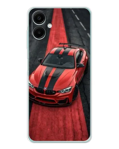 Чехол для Samsung Galaxy A07 с картинкой «BMW на красной дорожке» Чехол для Samsung Galaxy A07 с картинкой «BMW на красной дорожке»