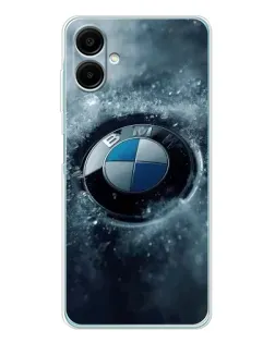 Чехол для Samsung Galaxy A07 с картинкой «Логотип BMW — лед»