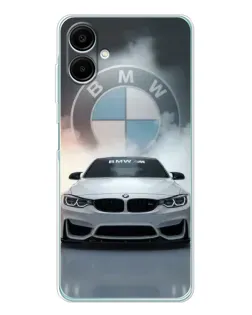 Чехол для Samsung Galaxy A07 с картинкой «BMW в белом дыму»