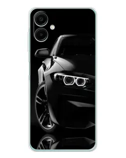 Чехол для Samsung Galaxy A07 с картинкой «Черная BMW — профиль»