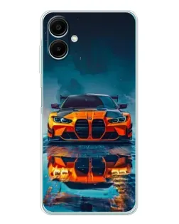 Чехол для Samsung Galaxy A07 с картинкой «BMW — золотая эмблема»