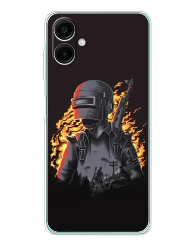 Чехол для Samsung Galaxy A07 с картинкой «PUBG — огненный силуэт» Чехол для Samsung Galaxy A07 с картинкой «PUBG — огненный силуэт»