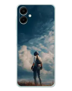 Чехол для Samsung Galaxy A07 с картинкой «Герой PUBG на скале»