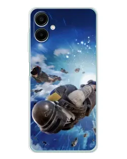 Чехол для Samsung Galaxy A07 с картинкой «Десант PUBG — прыжок»