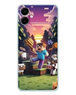 Чехол для Samsung Galaxy A07 с картинкой «Стив на ферме» Чехол для Samsung Galaxy A07 с картинкой «Стив на ферме»