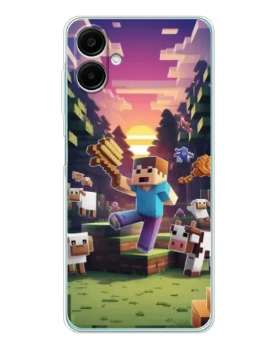 Чехол для Samsung Galaxy A07 с картинкой «Стив на ферме» Чехол для Samsung Galaxy A07 с картинкой «Стив на ферме»