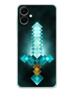 Чехол для Samsung Galaxy A07 с картинкой «Алмазный меч неон»