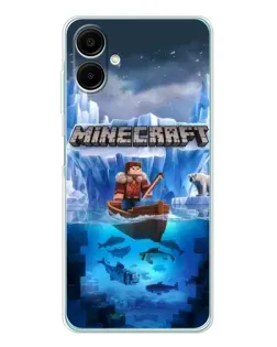 Чехол для Samsung Galaxy A07 с картинкой «Minecraft ледяной мир»