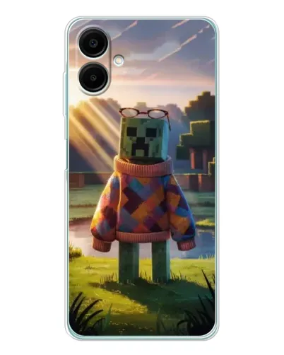 Чехол для Samsung Galaxy A07 с картинкой «Крипер в свитере» Чехол для Samsung Galaxy A07 с картинкой «Крипер в свитере»