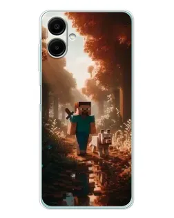 Чехол для Samsung Galaxy A07 с картинкой «Стив в лесу»