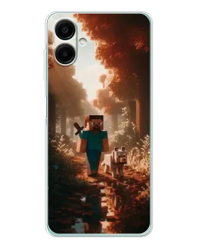 Чехол для Samsung Galaxy A07 с картинкой «Стив в лесу» Чехол для Samsung Galaxy A07 с картинкой «Стив в лесу»