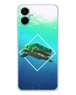 Чехол для Samsung Galaxy A07 с картинкой «Черепаха Minecraft»