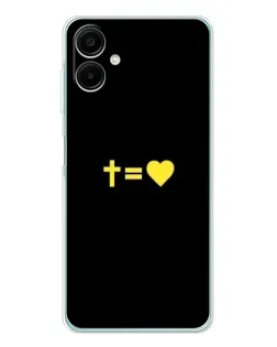 Чехол для Samsung Galaxy A07 с картинкой «Сердце и Крест»