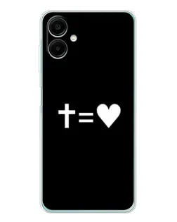 Чехол для Samsung Galaxy A07 с картинкой «Крест и Сердце»