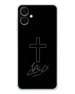 Чохол для Samsung Galaxy A07 з картинкою «Графічний хрест Jesus»