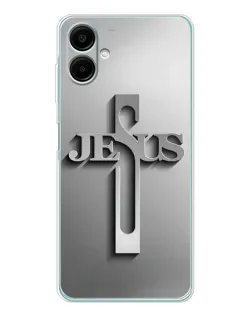 Чохол для Samsung Galaxy A07 з картинкою «Металевий хрест Jesus»
