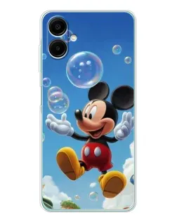 Чехол для Samsung Galaxy A07 с картинкой «Mickey и мыльные пузыри»