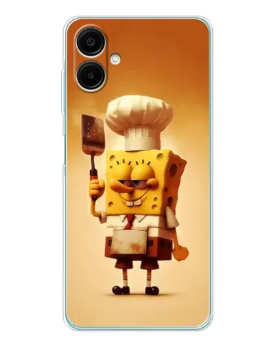 Чехол для Samsung Galaxy A07 с картинкой «Губка Боб повар»