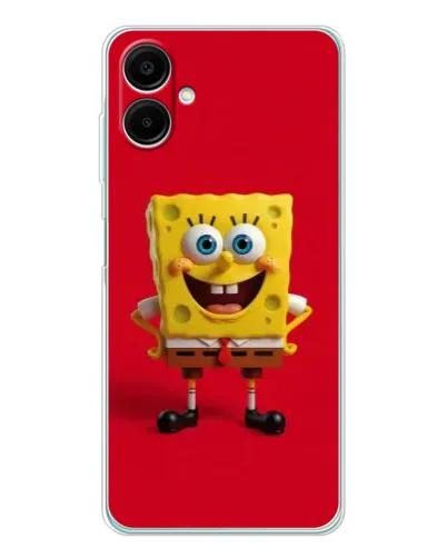 Чехол для Samsung Galaxy A07 с картинкой «Спанч Боб на красном»
