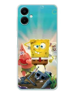 Чехол для Samsung Galaxy A07 с картинкой «Спанч Боб победитель»