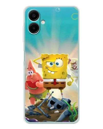 Чехол для Samsung Galaxy A07 с картинкой «Спанч Боб победитель»