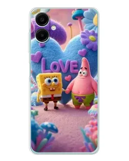 Чехол для Samsung Galaxy A07 с картинкой «Губка Боб Патрик»