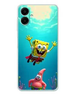 Чехол для Samsung Galaxy A07 с картинкой «Спанч Боб под водой»