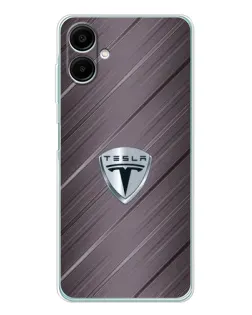 Чехол для Samsung Galaxy A07 с картинкой «Металлическая текстура Tesla»