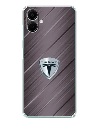 Чехол для Samsung Galaxy A07 с картинкой «Металлическая текстура Tesla»