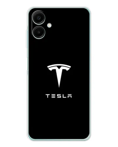 Чехол для Samsung Galaxy A07 с картинкой «Tesla White Logo»