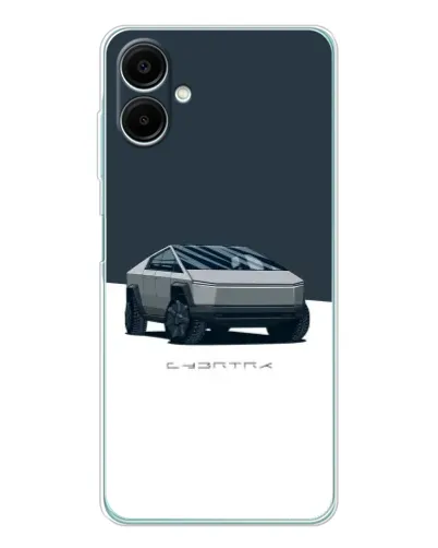 Чехол для Samsung Galaxy A07 с картинкой «Серебристый Cybertruck Tesla»