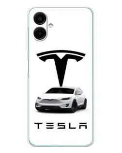 Чехол для Samsung Galaxy A07 с картинкой «Tesla White Style»