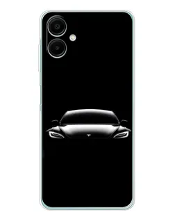 Чехол для Samsung Galaxy A07 с картинкой «Фары Tesla Night»