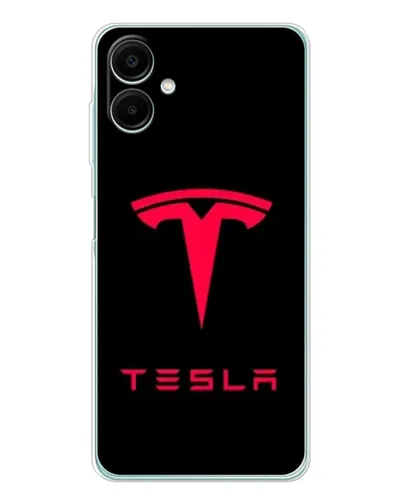 Чехол для Samsung Galaxy A07 с картинкой «Tesla Red Logo»