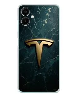 Чехол для Samsung Galaxy A07 с картинкой «Мраморная Tesla Gold»